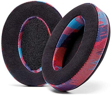 WC PadZ Velour - The Ultimate Upgraded Earpads by Wicked Cushions - Compatible With Audio Technica, HyperX, SteelSeries ArctisMore - Extra Thick - Bigger Opening - Soft Memory Foam(Speed Racer.