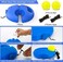 JHT Tennis Trainer Rebound Ball, Solo Tennis Training Equipment for Self-Pracitce, Portable Tennis Training Tool, Tennis Rebounder Kit, Including 2 String Balls, Suitable for Beginners Sport Exercise.