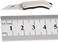 Eastern Delights Miniature Gadgets Pocket Knife Collection, EDC Tiny Multifunction Tool Pendant Decoration (Silver Folding.