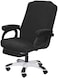 SARAFLORA Office Chair Cover- Medium, Black- Removable Computer Chair Cover for Office Chair with Zipper for Universal Rotating Chair Desk Chair Cover High Back Chair Seat Washable Protector for Pets.