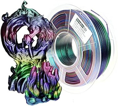 Stronghero3D PLA 3D Printer Filament 1. 75mm Chameleon Mirror Chrome Accuracy/-0. 05mm Net Weight 1kg(2. 2lbsforr Ender3 Cr10.