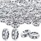 BronaGrand Rhinestone Spacer Beads,100Pcs Crystal Rhinestone Spacer Beads Large Hole European Beads Metal Beads Supplies for DIY Bracelet Necklace Jewelry Making.