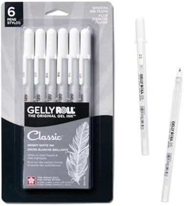 Sakura Gelly Roll Pen Classic 05 08 10 White 6pc.