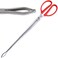 Goeielewe Multi-Function Clip Scissor Tongs - Anti-Slip Tool for Sea Crab, Mud, Iron, Garbage, Catching Sea - 14. 5 Inches Long (Curved Head.