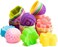 R HORSE 42Pcs Silicone Molds Cupcake Multi Flower Shapes Baking Cups Non-Stick Donut Wrapper Mold Muffin Liners Washable for Pan Oven Microwave Dishwasher (2 x 0. 8 Inch.