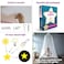 UB-STORE Canopy for Girls Bed with Pre-Glued Glow in The Dark Stars - Princess Mosquito Net Room Decor - KidsBaby Bedroom Tent with Galaxy Lights - 1 Opening Canopy BedHanging Kit Included.