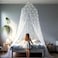 UB-STORE Canopy for Girls Bed with Pre-Glued Glow in The Dark Stars - Princess Mosquito Net Room Decor - KidsBaby Bedroom Tent with Galaxy Lights - 1 Opening Canopy BedHanging Kit Included.