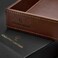 Gallaway Leather Valet Tray For Men - Nightstand Organizer EDC Tray For Wallet and Keys - Bedside Dresser Catch All Dump Key Tray - Bedside Table Tray Organizer Key Bowl for Entryway Table, Dark Brown