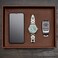Gallaway Leather Valet Tray For Men - Nightstand Organizer EDC Tray For Wallet and Keys - Bedside Dresser Catch All Dump Key Tray - Bedside Table Tray Organizer Key Bowl for Entryway Table, Dark Brown