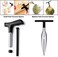 CJFocus Coconut Opener Tool Set, SafeEasy to Open YoungMature Coconuts Tool, Food Grade Stainless Steel Coco Nut Opener Kit with Rubber Mallet Meat Removal, Sc, StrawSilicone Mat, ALL IN ONE Bag.
