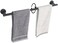 TocTen Bath Towel Bar - Thicken SUS304 Stainless Steel Bathroom Towel Holder, Towel Rod for Bathroom Heavy Duty Wall Mounted Towel Rack Hanger (24IN, Black.