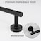 TocTen Bath Towel Bar - Thicken SUS304 Stainless Steel Bathroom Towel Holder, Towel Rod for Bathroom Heavy Duty Wall Mounted Towel Rack Hanger (24IN, Black.