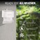 Wagan EL8569 2000 Lumen Outdoor LED Solar Wall Light Waterproof Motion Detected Light White.