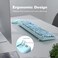 MOFII Wireless Keyboard and Mouse Combo Blue Retro Wireless Keyboard with Round Keycaps 2. 4GHz Dropout-Free Connection Cute Wireless Mouse Compatible with PC/Laptop/Mac/Windows XP/7/8/10 (Blue-Colorf