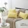 Home Brilliant Yellow Pillow Covers Striped Velvet Corduroy 2 Pack Decorative Throw Pillow Covers for Couch Sofa Bed Winter Decor, 18x18 inch, Sundress.