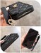 UnnFiko Wallet Case Compatible with iPhone 12 Pro Max, Cute Light Luxury Bag Design, Purse Flip Card Pouch Cover Soft Silicone Case with Handstrap Long Shoulder Strap (Black, iPhone 12 Pro Max.