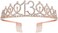 BRT Bearingshui 13th Birthday Sash and Crown for Girls, Rose Gold Official Teenager Sash and Tiara for Girls, 13th Birthday Gifts for Happy 13th Birthday Party Favor Supplies.