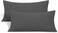 N&amp;Y HOME NY HOME 2-Pack Stretch Pillow Cases - Microfiber Jersey KnitT-Shirt Like Ultra Soft - Queen or Standard Size Set of 2, Hemp Gray.