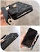 UnnFiko Wallet Case Compatible with iPhone 12 Pro, Cute Light Luxury Bag Design, Purse Flip Card Pouch Cover Soft Silicone Case with Handstrap Long Shoulder Strap (Black, iPhone 12 Pro.