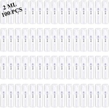 Csdtylh Mini Spray Bottles 100PCS 2ML Refillable Empty Clear Plastic Spray Bottles Perfume Mouthwash Atomizer Small Travel Size Aerosol Spray Bottle for Cleaning,Essential Oils,Hand sanitizer, Liquid