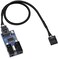 ELECTOP 9 Pin 2 in 1 Internal USB Splitter Cable, 9 pin USB Header Male 1 to 2 Female Extension Connector Adapter, USB 2. 0 HUB Connector Port Multiplier PWM Fan Splitter Cable (30cm/0. 98ft.