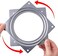 HSTECH 6 بوصة قرص دوار Lazy Susan 500 رطل صينية دوارة بمحامل كروية فولاذية طاولة قوية ومتينة خزانة منخفضة الارتفاع.