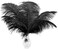 Ballinger 24pcs Natural Black Ostrich Feathers 10-12inch (25-30cmfor Wedding Party Centerpieces，Flower Arrangement and Home Decoration.