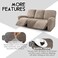 ULTICOR Velvet 8-Pieces Recliner Sofa Covers Stretch Reclining Couch Covers for 3 Cushion Reclining Sofa Slipcovers Furniture Covers Thick Soft Washable (3 Seater Recliner Cover, Taupe.