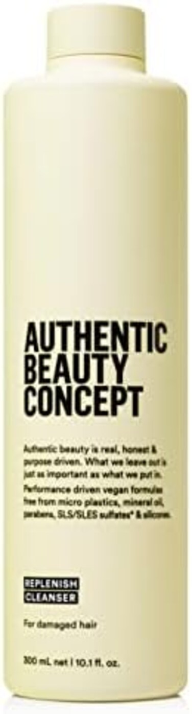 Authentic Beauty Concept Replenish CleanserNourishingCleansing Shampoo for Damaged HairStrengthens Hair FiberVeganCruelty-freeSilicone-free10. 1 fl. oz.