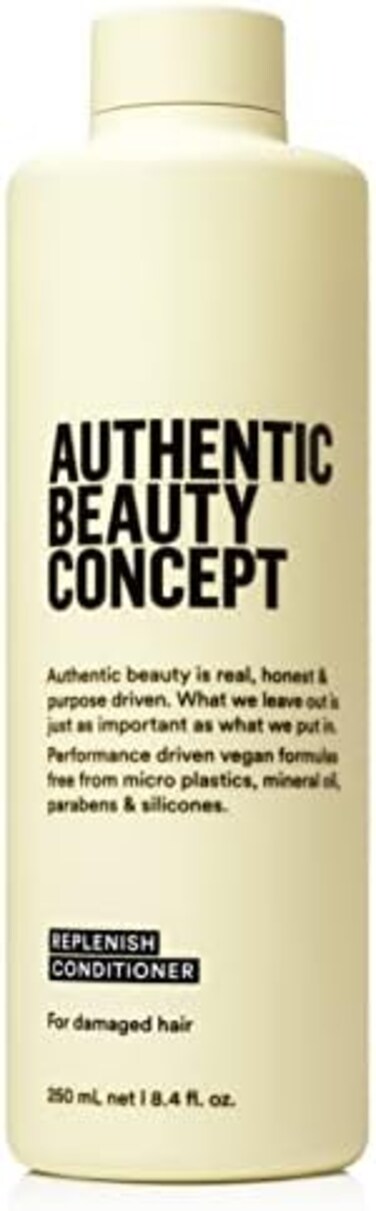 Authentic Beauty Concept Replenish ConditionerConditioner for Damaged HairNourishesRestoresStrengthens Hair FiberVeganCruelty-freeSilicone-free8. 4 fl. oz.
