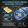 MAXGTRS 194 LED Light Bulb 4300k Warm Wihte 168 2825 W5W T10 Wedge 18-SMD 3014 Chipsets LED Replacement Bulbs with Condenser Lens for Car Dome Map Door Courtesy License Plate Lights, Pack of 2.