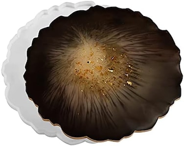 Gartful Large Round Resin Tray Mold-13 inch, Irregular Silicone Serving Tray, Geode Agate Epoxy Mold for Coaster, Fruit Board, Dessert Dish, Resin Painting Art, Jewelry Storage Plate, Home Decoration.