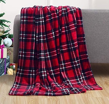 Valerian Luxury Velvet Super Soft Light Weight Blanket Prints Fleece Year Round Home Decor Fuzzy Warm and Cozy Throws, Couch and Gift, 50 x 60 inch, Plaid.