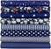 aufodara Pack of 8 Cotton Fabric Sold by the Metre Fabric Package 50 x 50 cm Fabric for Sewing, Patchwork for Quilting DIY Crafts Squares Cotton Cloth (Dark Blue.