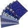 aufodara Pack of 8 Cotton Fabric Sold by the Metre Fabric Package 50 x 50 cm Fabric for Sewing, Patchwork for Quilting DIY Crafts Squares Cotton Cloth (Dark Blue.