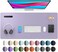 Aothia Leather Desk Pad Protector,Mouse Pad,Office Desk Mat, Non-Slip PU Leather Desk Blotter,Laptop Desk Pad,Waterproof Desk Writing Pad for Office and Home (23. 6" x 13. 7", Lavender.