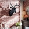 Notakia 20 inch Large Wall Charmers Large Faux Deer Head Faux Taxidermy Animal Head Wall Decor - Handmade Farmhouse Decor - Rustic Wall Decor Deer Antlers (Black Deer.