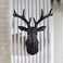 Notakia 20 inch Large Wall Charmers Large Faux Deer Head Faux Taxidermy Animal Head Wall Decor - Handmade Farmhouse Decor - Rustic Wall Decor Deer Antlers (Black Deer.