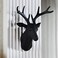 Notakia 20 inch Large Wall Charmers Large Faux Deer Head Faux Taxidermy Animal Head Wall Decor - Handmade Farmhouse Decor - Rustic Wall Decor Deer Antlers (Black Deer.