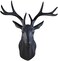 Notakia 20 inch Large Wall Charmers Large Faux Deer Head Faux Taxidermy Animal Head Wall Decor - Handmade Farmhouse Decor - Rustic Wall Decor Deer Antlers (Black Deer.