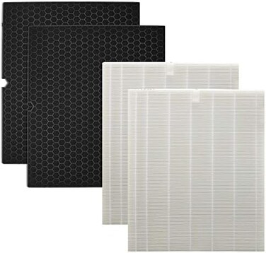 Smilyan 2 Sets 116130 Filter H Replacement for Winix 5500-2 Air Purifier, Includes 2 Pack Ture HEPA Filters2 Pack Activated Carbon Pre-Filters.