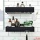 ROSEYAT Shower Caddy, Adhesive Organizer With Hooks, Shelves for Inside Shower, No Drilling Rack Holder, Storage For Bathroom, Kitchen Spice Rack-2 Pack Black.