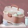 Zdolmy Baby Bottle Drying Rack Storage, Large Nursing Bottle Storage Box Organizer with Cover, Portable Kitchen Cabinet Organizer, Easy to Clean Drainer, Durable countertop Dryer Pink.
