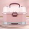 Zdolmy Baby Bottle Drying Rack Storage, Large Nursing Bottle Storage Box Organizer with Cover, Portable Kitchen Cabinet Organizer, Easy to Clean Drainer, Durable countertop Dryer Pink.