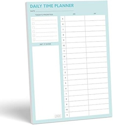 Sweetzer &amp; Orange SweetzerOrange Time Block Planner. Undated Planner to Do List Notepad. 7x10&rdquo; Day Planner Productivity Note Pad. Checklist Planner, Work Planner, Appointment Pad, Daily to Do List Pla