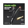 GearIT 10AWG Speaker Cable Wire with Gold-Plated Banana Tip Plugs (10 Feetin-Wall CL2 Rated, Heavy Duty Braided, 99. 9% Oxygen-Free Copper (OFC- Black.