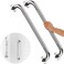 iMomwee 2 Pack 24 Inch Shower Grab Bar with Anti-Slip Grip, Chrome Stainless Steel Bathroom Grab Bar Handle, Shower Balance Bar, Safety Hand Rail Support, Handicap Elderly Senior Assist Bath Handle.