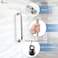 iMomwee 2 Pack 24 Inch Shower Grab Bar with Anti-Slip Grip, Chrome Stainless Steel Bathroom Grab Bar Handle, Shower Balance Bar, Safety Hand Rail Support, Handicap Elderly Senior Assist Bath Handle.