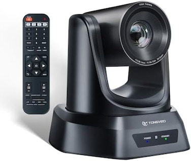 كاميرا TONGVEO PTZ بتقريب بصري 20X، نظام كاميرا USB بدقة 1080P لغرفة اجتماعات الفيديو، مناسبة لاجتماعات العمل وخدمات العبادة الكنسية والتعلم عبر الإنترنت، تعمل مع Zoom و Skype و OBS، سهلة الإعداد.