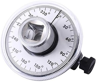 BSBMIEQM 1/2 Inch Torque Wrench Angle Gauge Tool,360 Adjustable 1/2" Drive Torque meter Wrench Set,Professional Measure Tool,Father's Day Gift.